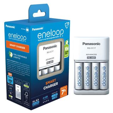 Panasonic Eneloop BQ-CC17 Smart Batterieladegerät mit 4x AA-Akkus 2000mAh