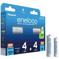 Panasonic Eneloop Mix BK-KJMCDE44E 8BE Wiederaufladbare AA/AAA-Batterien - 2000mAh/800mAh - 8 Stk.