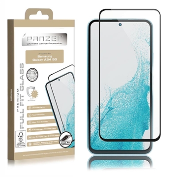 Panzer Premium Full-Fit Samsung Galaxy A54 5G Panzerglas - 9H - Schwarz