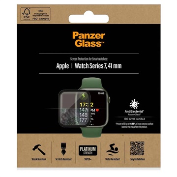 PanzerGlass AntiBacterial Apple Watch Series 7 Panzerglas - 41mm - Schwarz