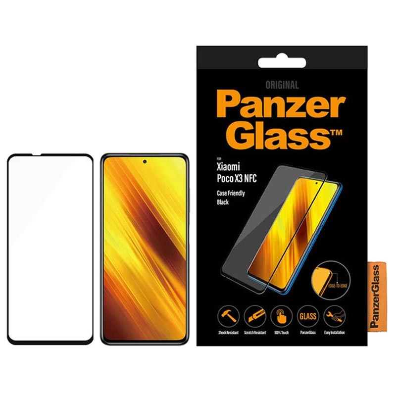 Panzerglas - 9Hs Case Friendly Xiaomi Poco X3 NFC Panzerglas - 9H