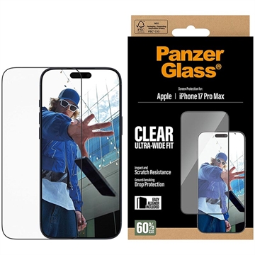 iPhone 17 Pro Max PanzerGlass Ultra-Wide Fit EasyAligner Panzerglas - 9H - Durchsichtig