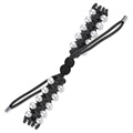 Pearl Braided Serie Xiaomi Mi Band 5/6 Armband - Schwarz