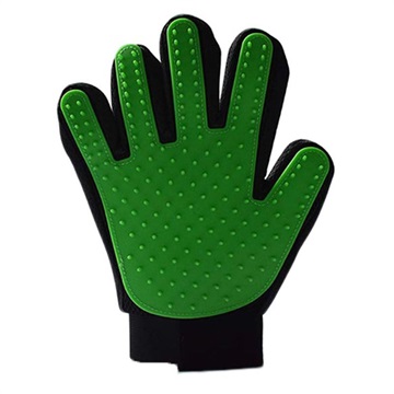 Haustierpflegehandschuh mit Gummigitter - Grün