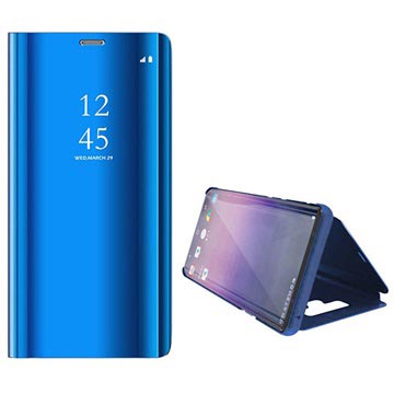 Luxury Series Mirror View Samsung Galaxy Note9 Flip Hülle - Blau