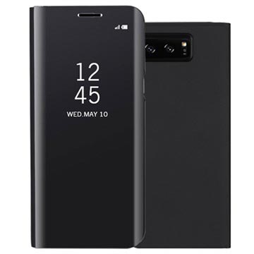 Luxury Mirror View Samsung Galaxy Note8 Flip Case - Schwarz
