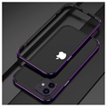 Polar Lights Style iPhone 12 Mini Metall Bumper - Schwarz / Purpur