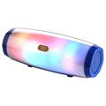 Tragbarer Bluetooth Lautsprecher mit LED Lichtern - Dunkel Blau