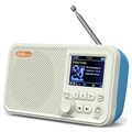 Tragbares DAB Radio & Bluetooth Lautsprecher C10 - Weiß / Blau