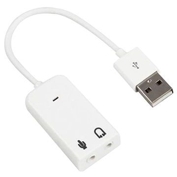 Tragbare Externe USB-Soundkarte - Weiß