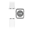 Apple Watch Series 7/SE/6/5/4/3/2/1 Premium Lederarmband - 45mm/44mm/42mm - Weiß
