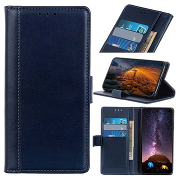 Premium Samsung Galaxy A10 Wallet Hülle mit Stand-Funktion - Blau