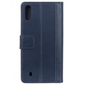 Premium Samsung Galaxy A10 Wallet Hülle mit Stand-Funktion - Blau