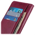 Premium Samsung Galaxy A10 Wallet Hülle mit Stand-Funktion - Weinrot