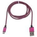 Premium USB 2.0 / MicroUSB Kabel - 3m - Hot Pink