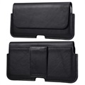 Premium Universal Leder Gürteltasche - 6.7" - Schwarz