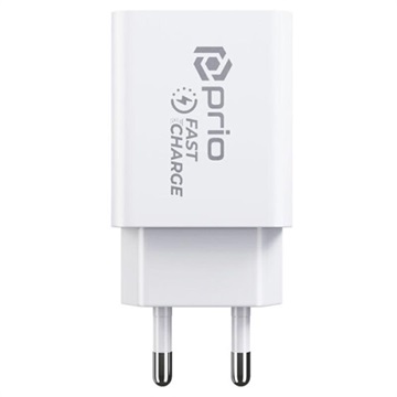 Prio Fast Charge Wand-ladegerät - 18W, PD3.0, QC3.0 - Weiß