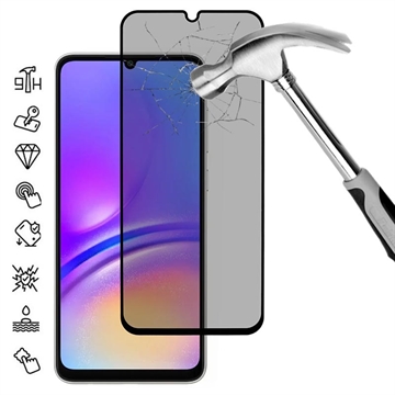 Samsung Galaxy A07 4G/A06 Privacy Full Cover Panzerglas - 9H - Schwarz Rand