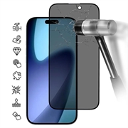 iPhone 17 Privacy Full Cover Panzerglas - 9H - Schwarz Rand