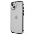 iPhone 14 Max Magnetische Hülle mit Panzerglas - Silber