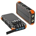 Psooo M2 Drahtlose Solar Powerbank - 36800mAh - Orange