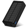 Psooo PS-400 Solar Powerbank - 4xUSB-A, 30000mAh - Schwarz