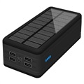 Psooo PS-400 Solar Powerbank - 4xUSB-A, 50000mAh - Schwarz