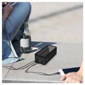 Psooo PS-400 Solar Powerbank - 4xUSB-A, 50000mAh - Schwarz