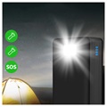 Psooo PS-400 Solar Powerbank - 4xUSB-A, 50000mAh - Schwarz