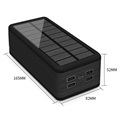 Psooo PS-400 Solar Powerbank - 4xUSB-A, 50000mAh - Schwarz