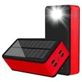 Psooo PS-400 Solar Powerbank - 4xUSB-A, 50000mAh - Rot