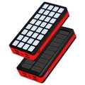 Psooo PS-900 Solar Powerbank mit LED-Licht - 30000mAh - Rot