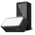 Psooo PS-900 Solar Powerbank mit LED-Licht - 50000mAh - Schwarz