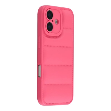 iPhone 17 Pufferjacke Stoßfeste TPU-Hülle - Hot Pink