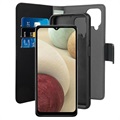 Puro 2-in-1 Magnetische Samsung Galaxy A12 Wallet Hülle - Schwarz