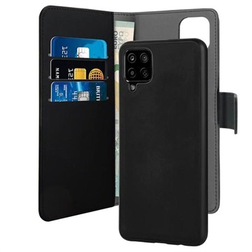 Puro 2-in-1 Magnetische Samsung Galaxy A12 Wallet Hülle - Schwarz