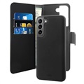 Puro 2-in-1 Magnetisches Samsung Galaxy S22+ 5G Wallet Hülle - Schwarz