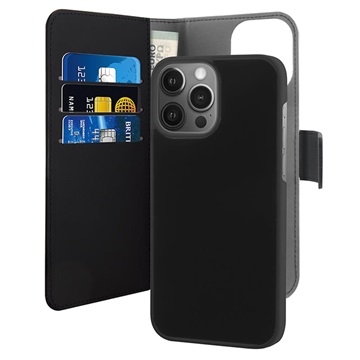 Puro 2-in-1 Magnetische iPhone 13 Pro Wallet Hülle - Schwarz