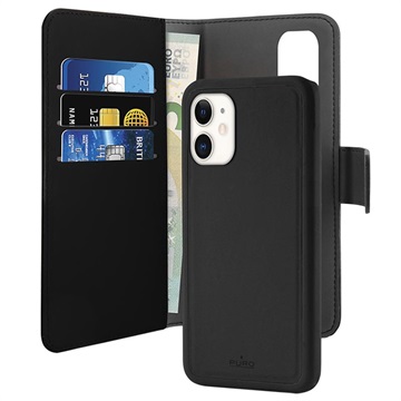 Puro 2-in-1 iPhone 11 Magnetische Wallet Hülle - Schwarz