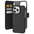 iPhone 15 Pro Puro 2-in-1 Magnetische Wallet Hülle - Schwarz