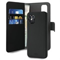 Puro 2-in-1 Magnetische iPhone 12/12 Pro Wallet Hülle - Schwarz