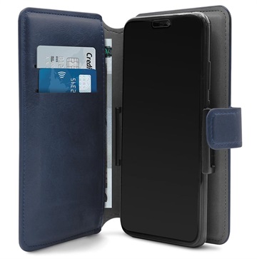 Puro 360 Rotierend Universal Smartphone Schutzhülle mit Geldbörse - XXL - Blau