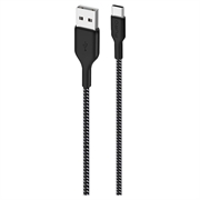 Puro Fabric Ultra-Strong USB-A / USB-C Kabel - 1.2m, 30W