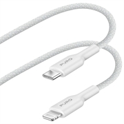 Puro Fabrik USB-C / Lightning Charge&Sync Kabel - 1.2m - Weiß