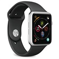Puro Icon Apple Watch Series 7/SE/6/5/4/3/2/1 Silikon Armband - 45mm/44mm/42mm - Schwarz