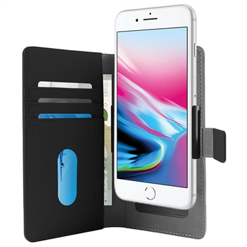Puro Slide Universal Smartphone Schutzhülle mit Geldbörse - XXL - Schwarz