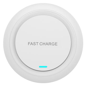 Q18 Round Shape Wireless Charger 15W Schnelllade-Desktop-Ladepad - Weiß