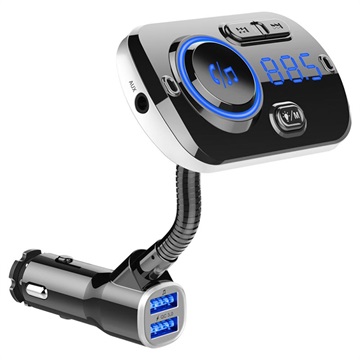 QC3.0 Kfz-Ladegerät / Bluetooth FM Transmitter mit RGB BC49AQ - Schwarz