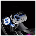 QC3.0 Kfz-Ladegerät / Bluetooth FM Transmitter mit RGB BC49AQ - Schwarz