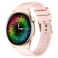 QX10 1,43" AMOLED-Display Bluetooth Calling Gesundheit Überwachung Smart Watch - Pink / Gold